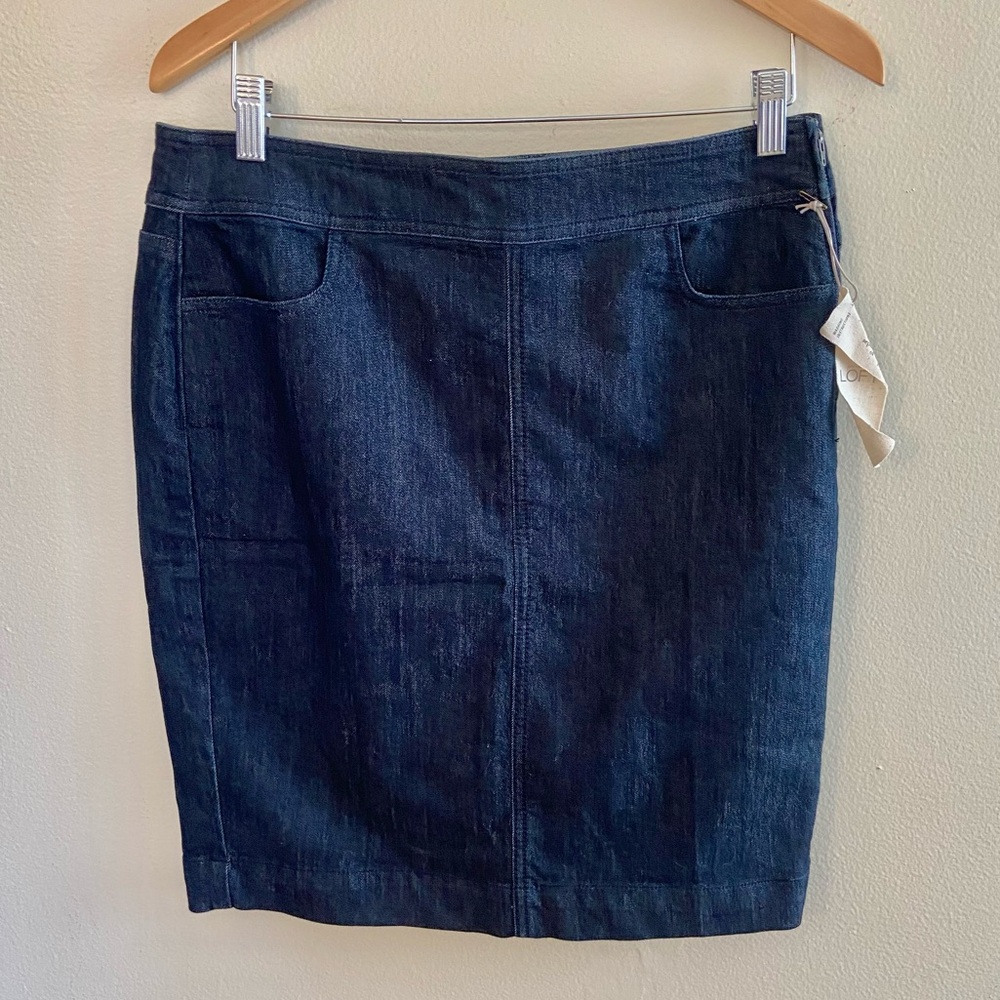 Dark Blue Denim Pencil Skirt